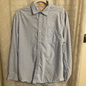 Tommy Bahama Jeans Men's Long Sleeve Shirt Blue Check Casual Cotton